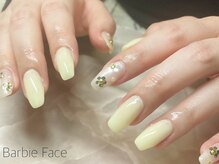 バービーフェイス 恵比寿(Barbie Face)/ホロお花ネイル