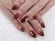 ネイルR 調布店の写真/【べっ甲グラデネイル(税込9810円)】シンプルで派手になりすぎない季節に合わせたネイル♪