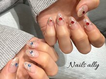 ネイルズアリー 立川店(Nails ally)/フラッシュマグネット×フレンチ