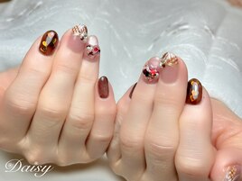 バレンタインネイル