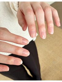 ネイルケア＋透明マニキュア