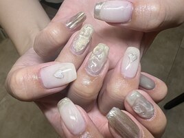 ハートニュアンスネイル