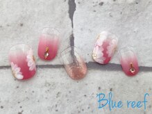 ネイルアンドまつげエクステ ブルーリーフ 四谷三丁目店(Blue Reef)/フラワーネイル