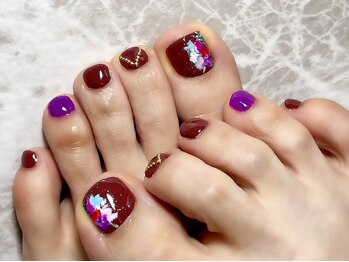 レディグリッター(Lady glitter)/ブラウン×パープルフット