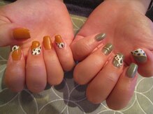 アロアロネイル(aloalo nail)/可愛い☆うし柄ネイル