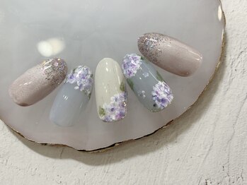 【足立担当】紫陽花ネイル