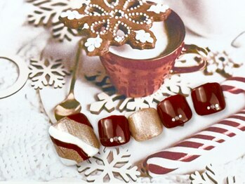 レッド＆ピンクの華やかネイル♪