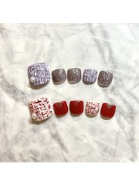 フェミニンツイードネイルフット