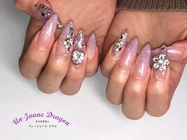 【ロングネイル】クリアパープル