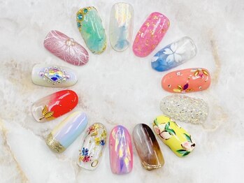 ネイルアンドアイラッシュ ミミリィ(Nail & Eyelash mimily)の写真/≪持ち込みOK！お好きなアートで理想のネイル＊≫大人女性も虜にする高い高技術で美しい指先に導きます♪