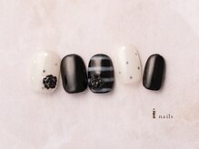 アイネイルズ 横浜EAST店(I-nails)/モノクロボーダーネイル