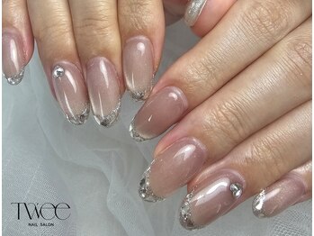 ネイル 本町(nail Twee salon)/つやつやガラスフレンチ