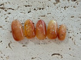 ニュアンス果実ネイル秋ぷっくり