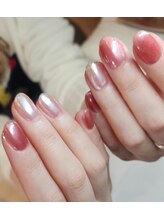 エヌドット 中目黒(N.)/【春ネイル】ピンク×オーロラ