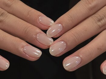 フィロンネイル 本町店(filonnail)/ホワイトオーロラワンカラー