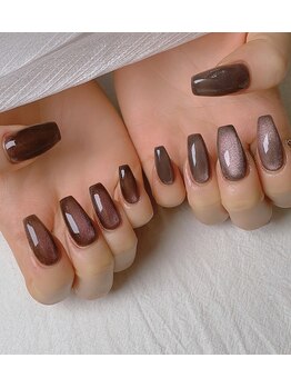 リボン 高田馬場(RIBON)/チップ長さだしマグネットネイル