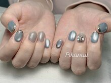 ピカネイル 上野 御徒町(Pika Nail)/ブルーｘラメｘオフィス