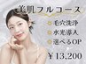 【美肌フルコース】ピーリング毛穴洗浄×水光導入×選べるオプション施術