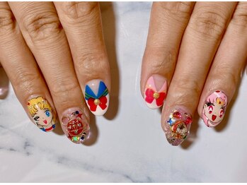 パールビューティーラッシュアンドネイル(Pearl Beauty Lash nail)/キャラクターネイル