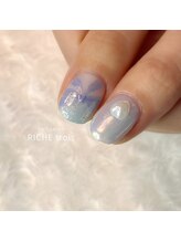 リッシュ トロワ(RICHE trois)/ブルーオーロラリボンネイル