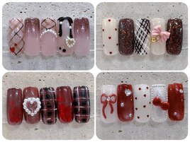 バレンタインネイル ¥9800