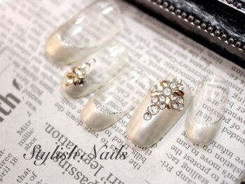 スタイリッシュネイルズ(Stylish Nails)/ウエディングネイル(パール)