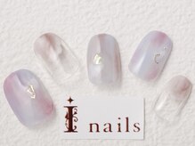 アイネイルズ 梅田店(I nails)/ニュアンスふわふわART￥7700