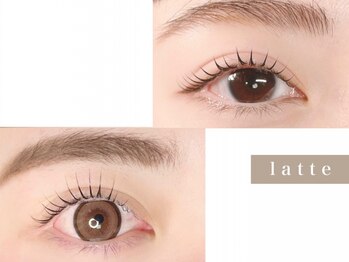 ラテ(latte)の写真/《次世代まつ毛パーマ初回¥4,990》まつ毛を長く見せる、こだわりの技術&豊富なデザイン◎初めての方歓迎！