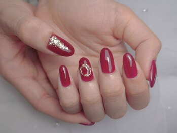 ネイルバイピヌ(nail by pinu)/クリスマス一本アート