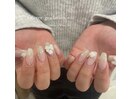 white glitter gradation
