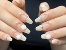 レースとローズのブライダルnail