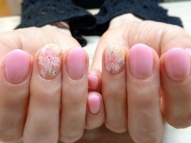 桜ネイル ピンク グラデーション