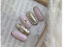 ネイルサロン&スクール ジーナ(GINA)/お花パールネイル