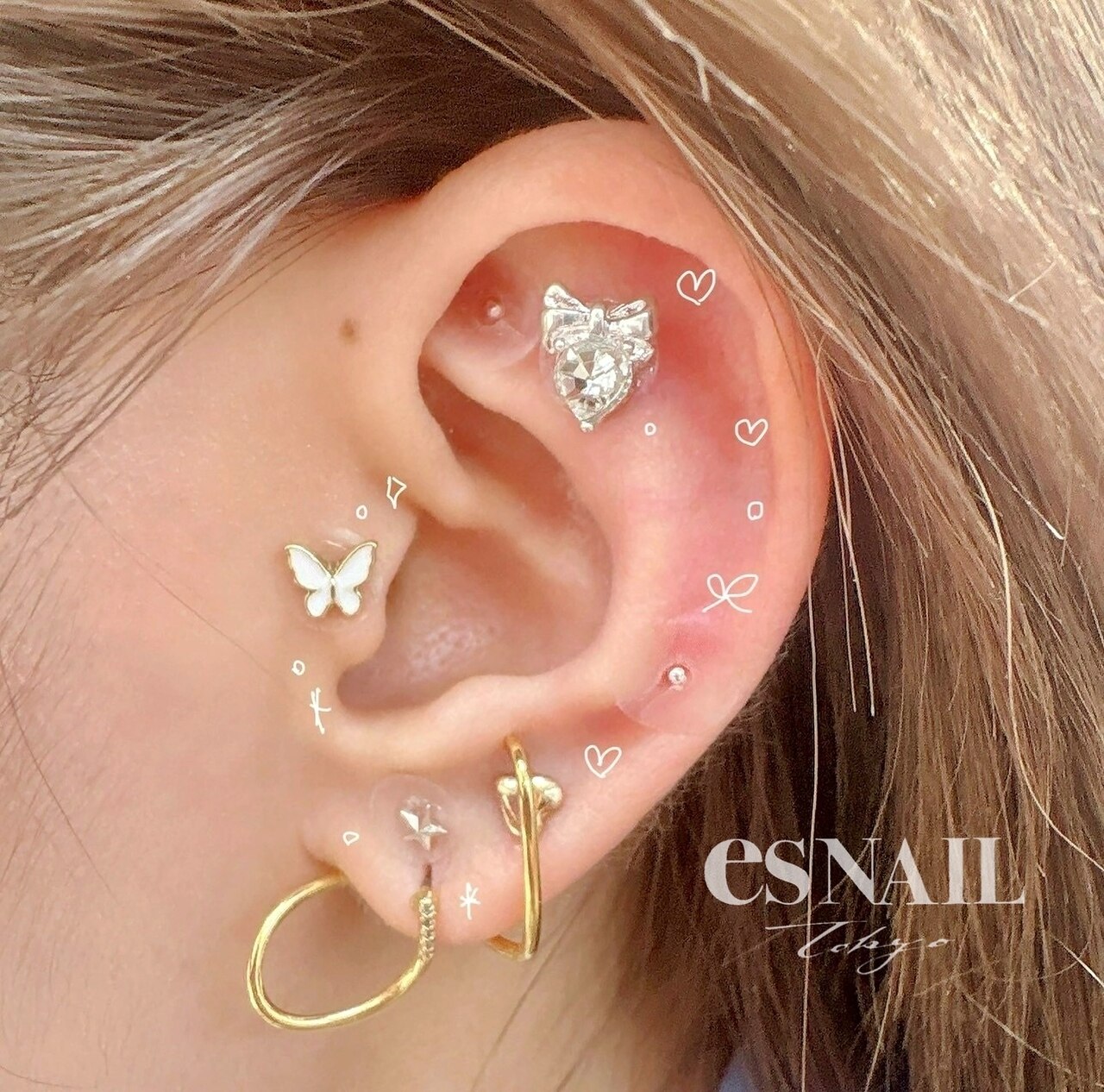 230】2点目から500円引き 耳つぼジュエリー ダイエット 疲労回復 40粒