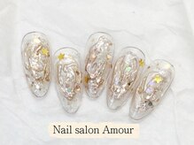 アムールユシマテン 上野湯島店(Amour)/キラキラ春夏のネイル¥7980