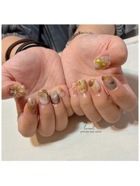 【ニュアンス】ぷっくりフラワー
