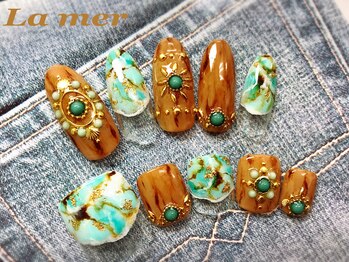 ラメール(La mer)/ターコイズ×ウッド★ 8800円