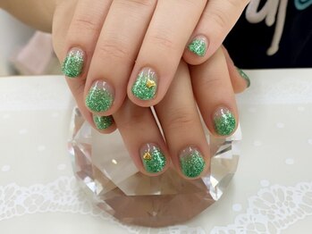 プルミエ ネイル(Premier Nail)/ラメグラ★ライトグリーン
