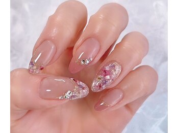 ディアリーネイル(Dearly Nail)/ドライフラワーネイル