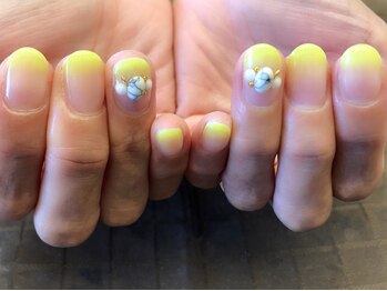 プラハネイル(+HER 美甲)/ネオン×天然石