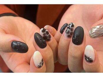 モノトーン×水滴