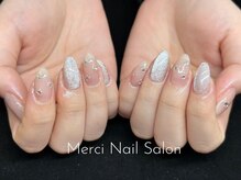 メルシー(Merci)/ ワンカラー＋4本アート