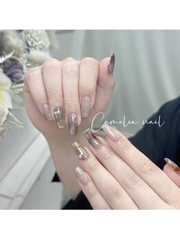 カメリア(Camelia)/#夏ネイル#マグネット#フレンチ