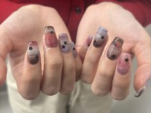 インザピンクリリー(in the pink LILY)/ボーダーネイル/韓国ネイル