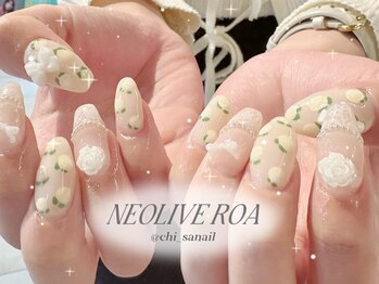 ネオリーブロア 鶴川店(NEOLIVE ROA)/お花ネイル¥9000