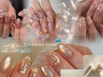 ユーティーネイル(Youty Nail)/ベージュキラキラ