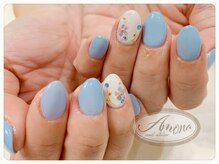 アモーナ ネイルアトリエ(amona nail atelier)/シェルのフラワーネイル♪