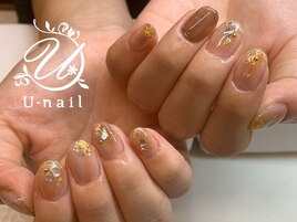 ブラウンニュアンスネイル