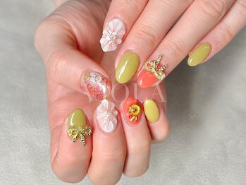 ヴィオラ(VIOLA)/新春ネイル/リボン/フラワー