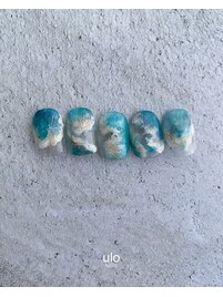 質感がかわいい海の波アート